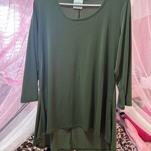 Luxurious Olive Green Tunic Top